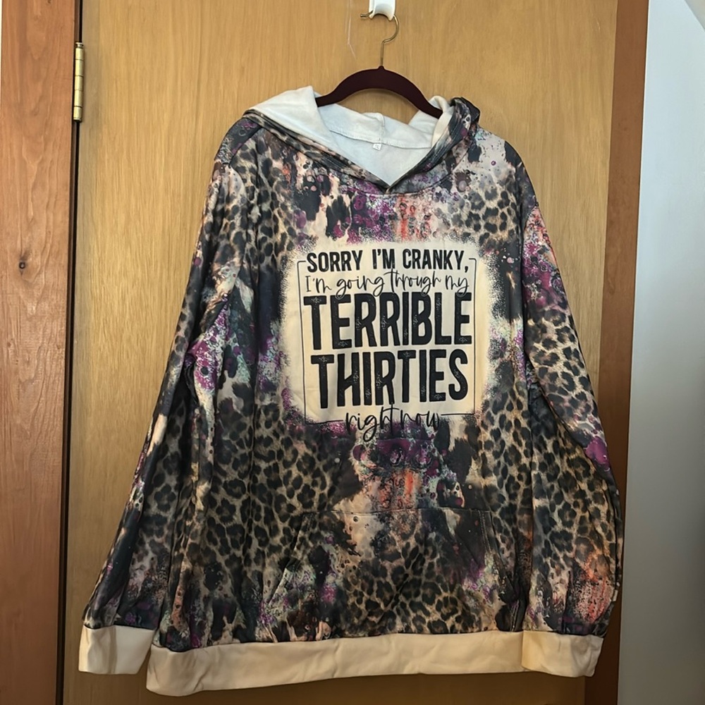 Terrible Thirties Hoodie pull over size 5XL women’s NWOT